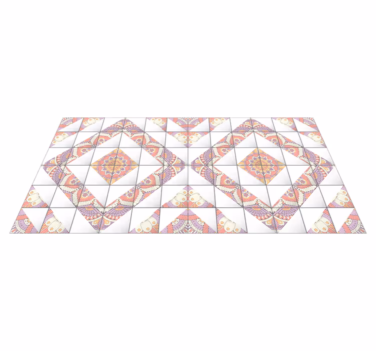 Tappeto vinile piastrelle mosaico mandala - TenStickers