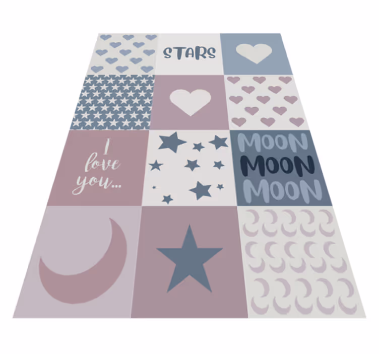 Tappeto vinile per bambini ti amo luna - TenStickers