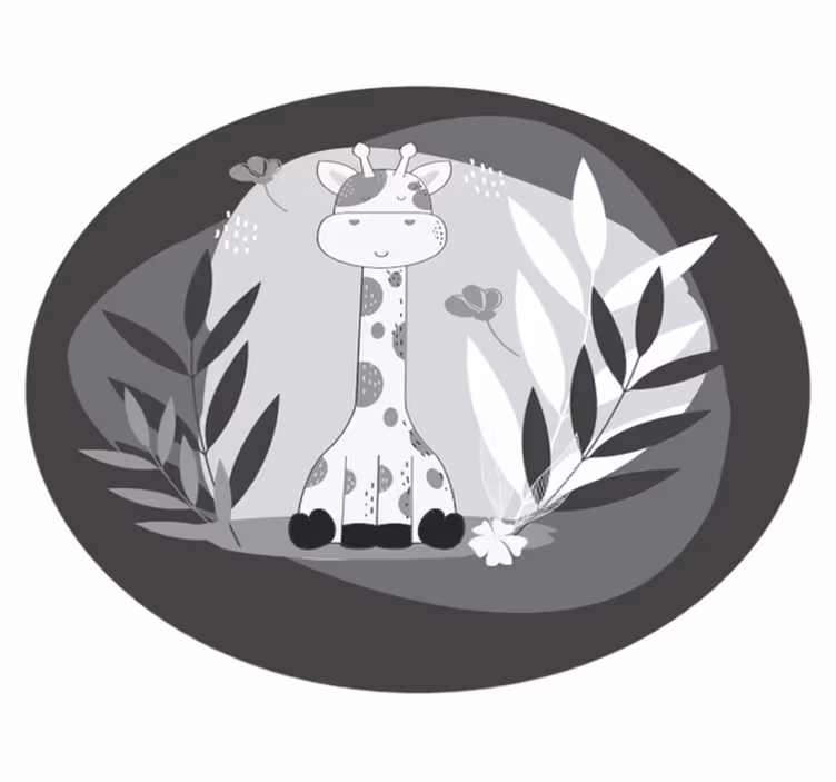 Tappeto vinile bebé tema della scuola materna della giraffa - TenStickers