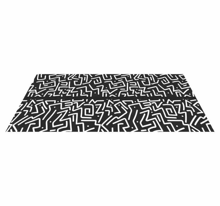 Tappeto vinile geometrico labirinto astratto - TenStickers