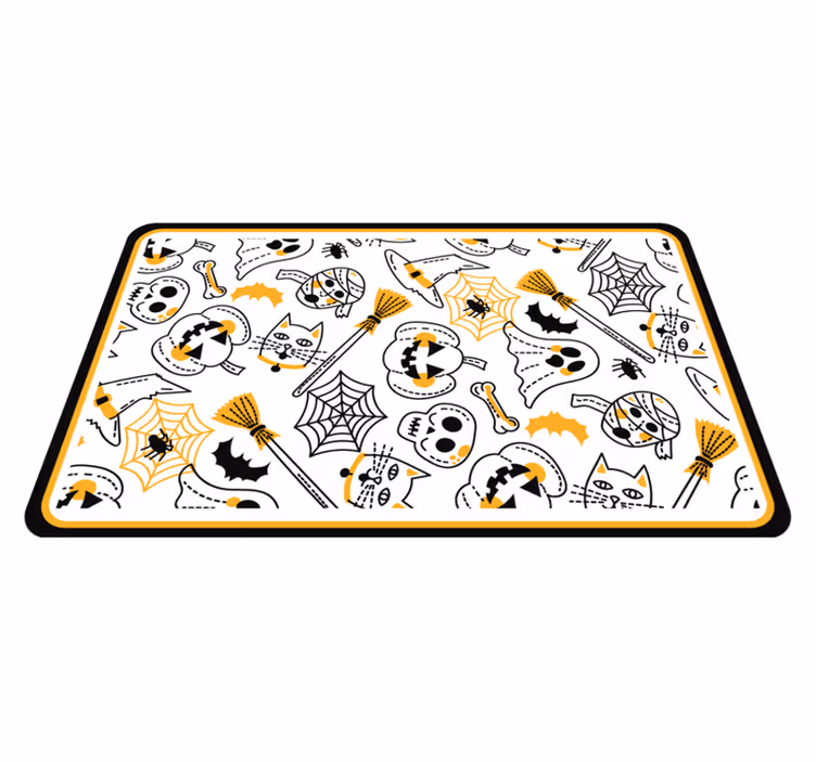 Tappeto vinile Halloween motivi festivi spettrali - TenStickers
