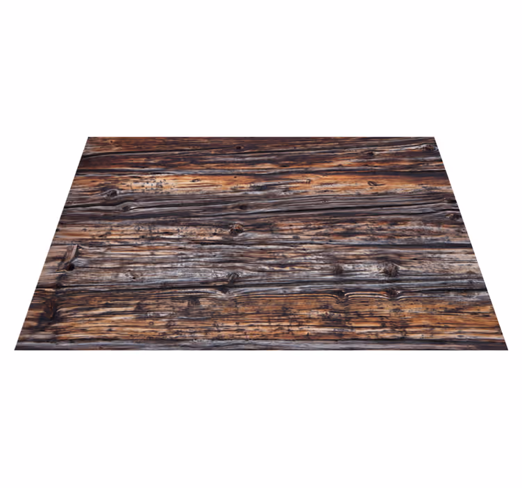 Tappeto vinile effetto legno dettaglio in legno rustico - TenStickers