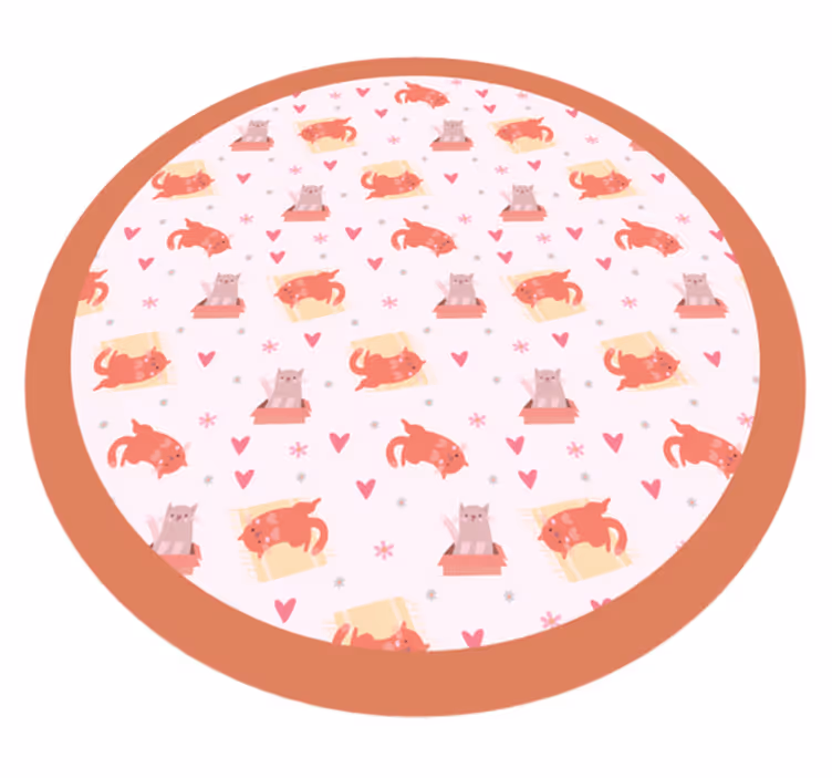 Tappeto vinile bebé motivo di gatto giocoso - TenStickers