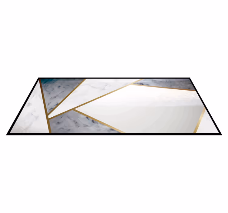 Tappeto vinile motivi accenti geometrici in marmo - TenStickers