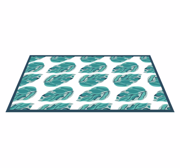 Tappeto vinile fiori botanico a foglia - TenStickers