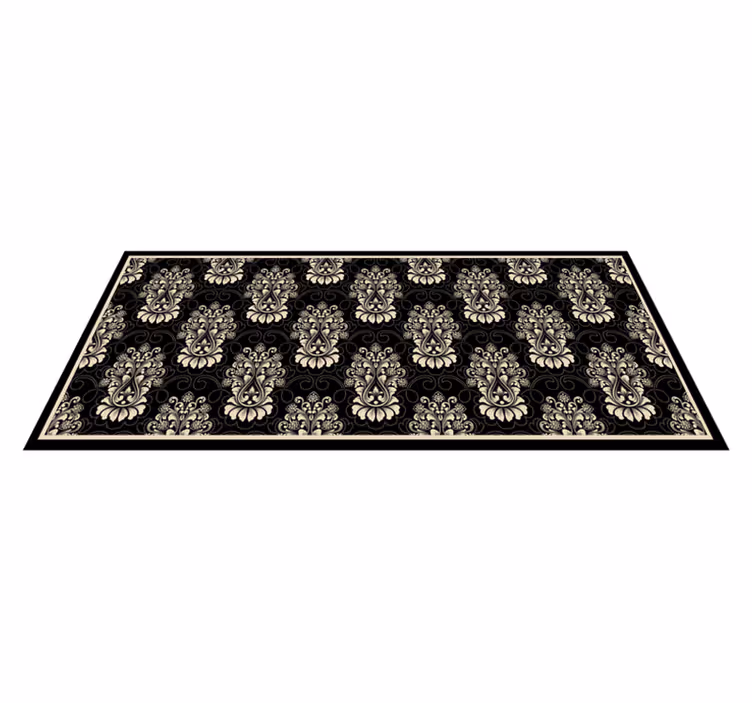 Tappeto vinile vintage motivo floreale barocco - TenStickers