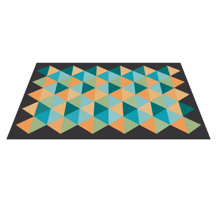 Tappeto vinile geometrico composizione a motivi geometrici - TenStickers