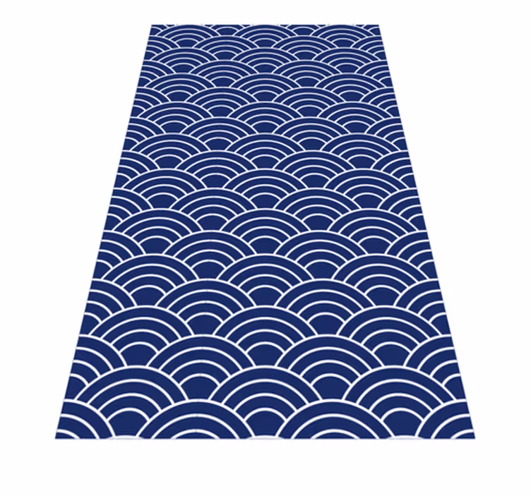Tappeto vinile geometrico motivo a linee ondulate - TenStickers
