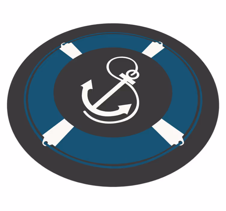 Tappeto vinile mosaico motivo di ancora nautica - TenStickers