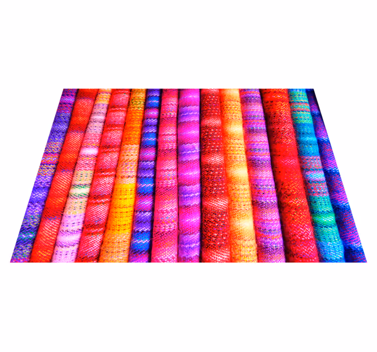 Tappeto vinile motivi strisce di mosaico colorato - TenStickers