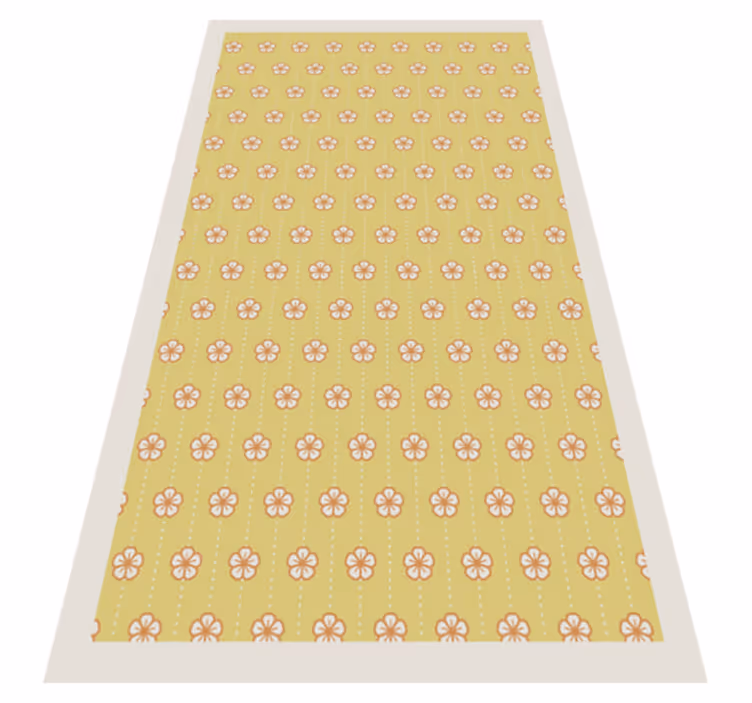 Tappeto vinile fiori accessorio da cucina floreale - TenStickers