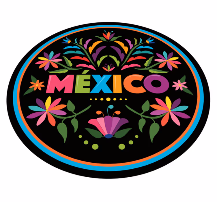 Tappeto vinile etnico folclore messicano - TenStickers