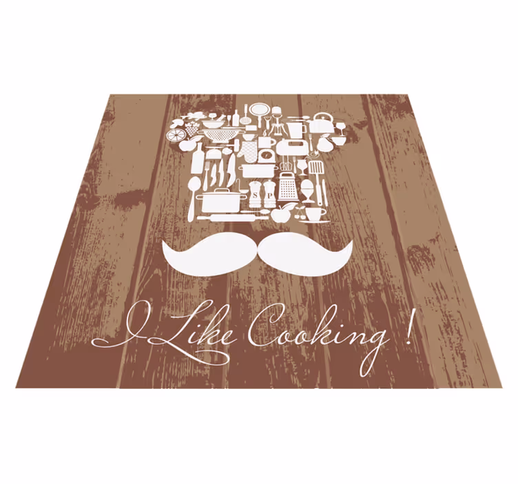 Tappeto vinile frase emblema dell'entusiasmo culinario - TenStickers
