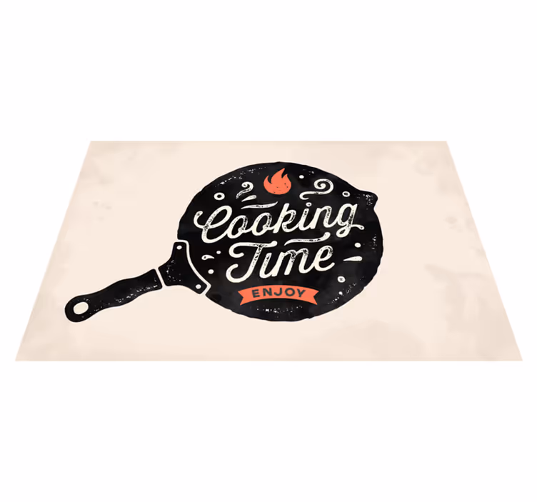 Tappeto pvc cucina goditi il tempo di cottura - TenStickers