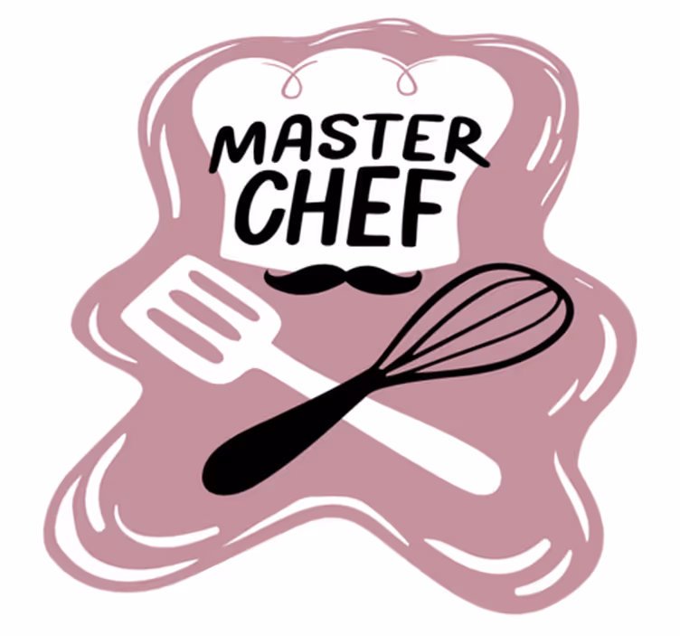 Tappeto pvc cucina emblema del maestro chef - TenStickers