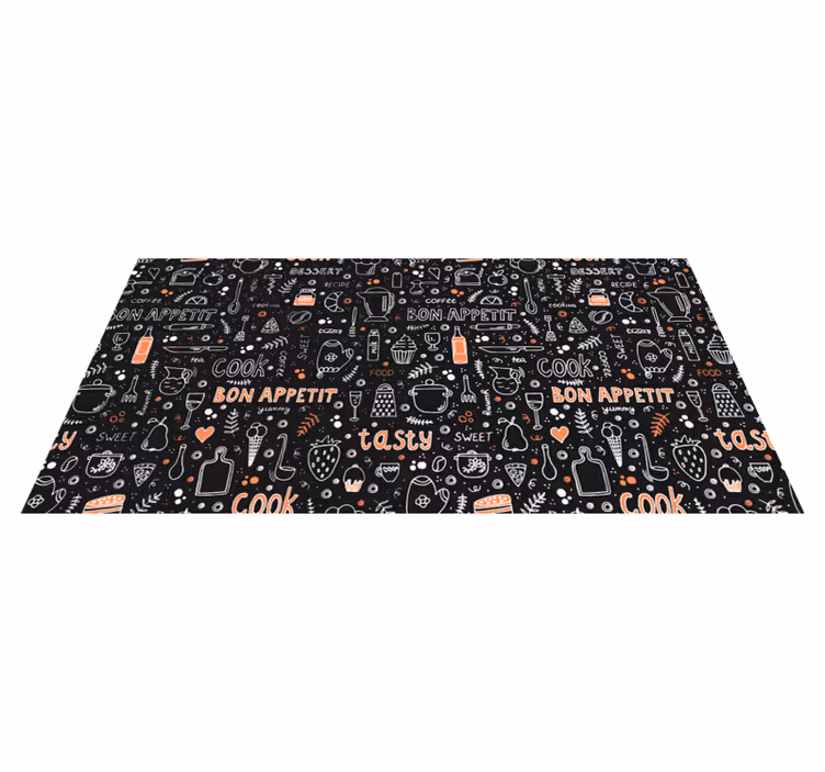 Tappeto pvc cucina buon appetito cuoco - TenStickers