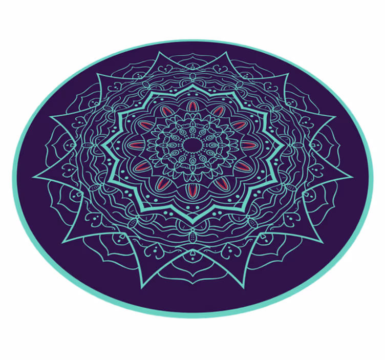 Tappeto vinile Mandala disegno del cerchio mandala - TenStickers