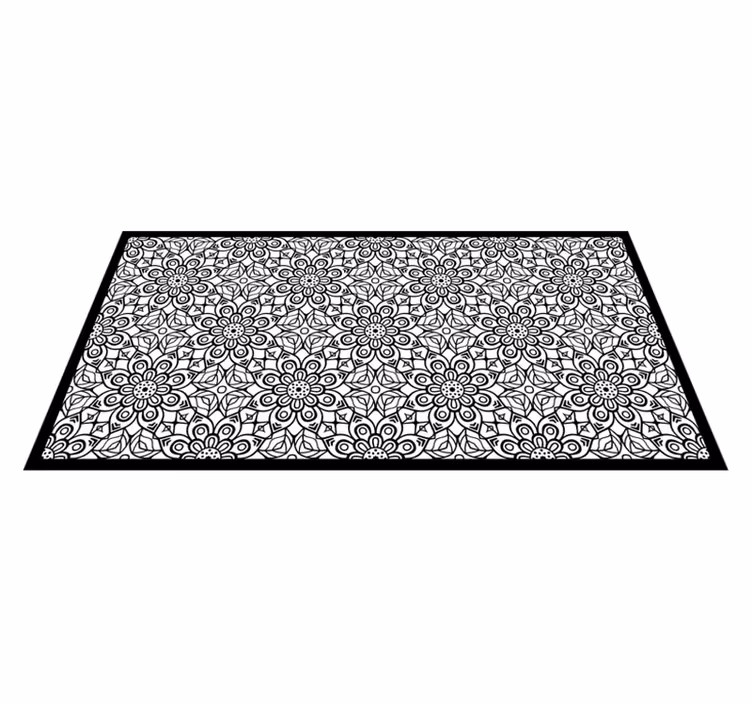 Tappeto vinile geometrico mandala intricati - TenStickers