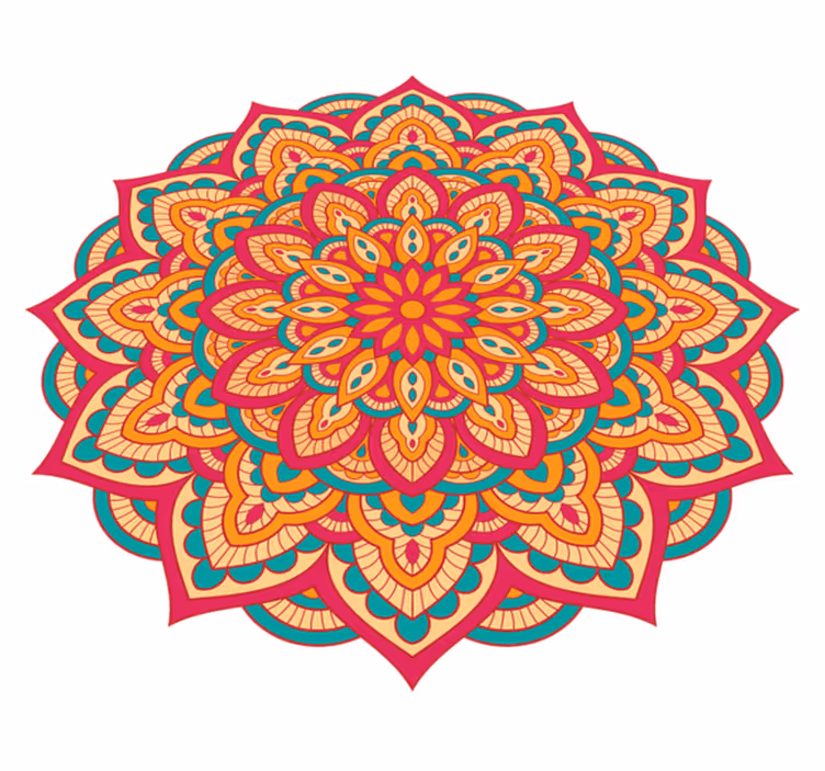 Tappeti in vinile Mandala Mandala colorati - TenStickers