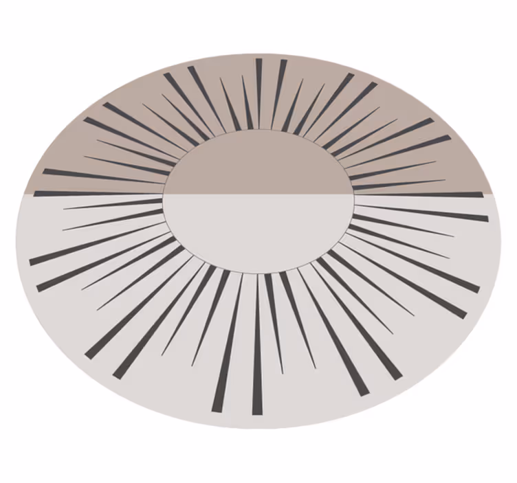 Tappeto vinile strisce design circolare a raggiera - TenStickers