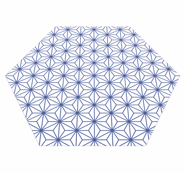 Tappeto vinile geometrico motivi geometrici a stella - TenStickers