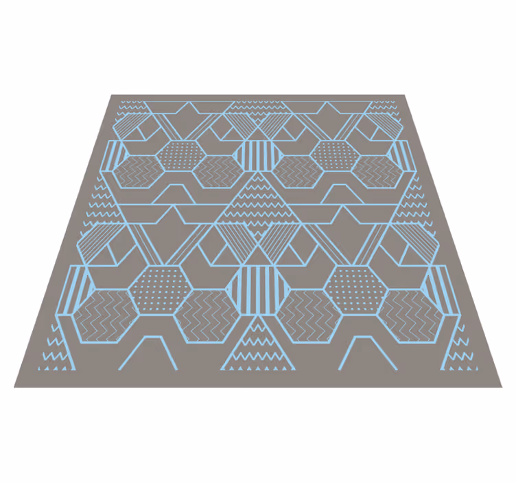 Tappeto vinile geometrico forme astratte geometriche - TenStickers