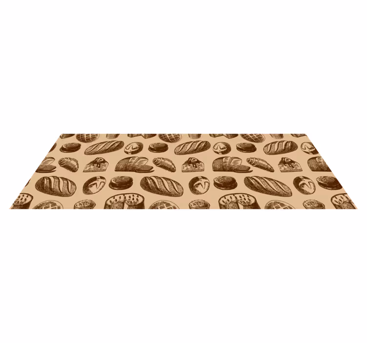 Tappeto vinile effetto pietra eleganza dei prodotti da forno - TenStickers