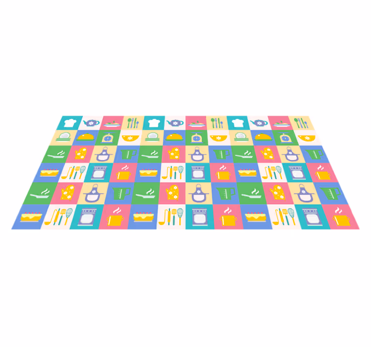 Tappeto in vinile cucina Stoviglie - TenStickers