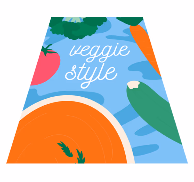 Tappeto vinile frase arredamento in stile vegetariano - TenStickers