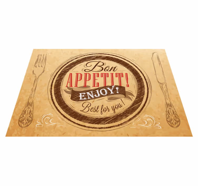 Tappeto vinile frase buon appetito e buon appetito - TenStickers