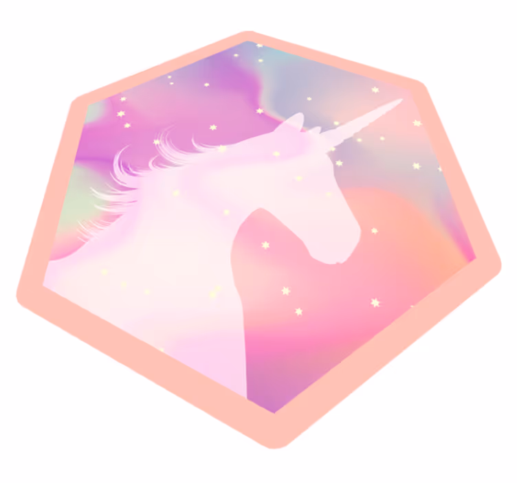 Tappeto vinile bebé mitico unicorno - TenStickers