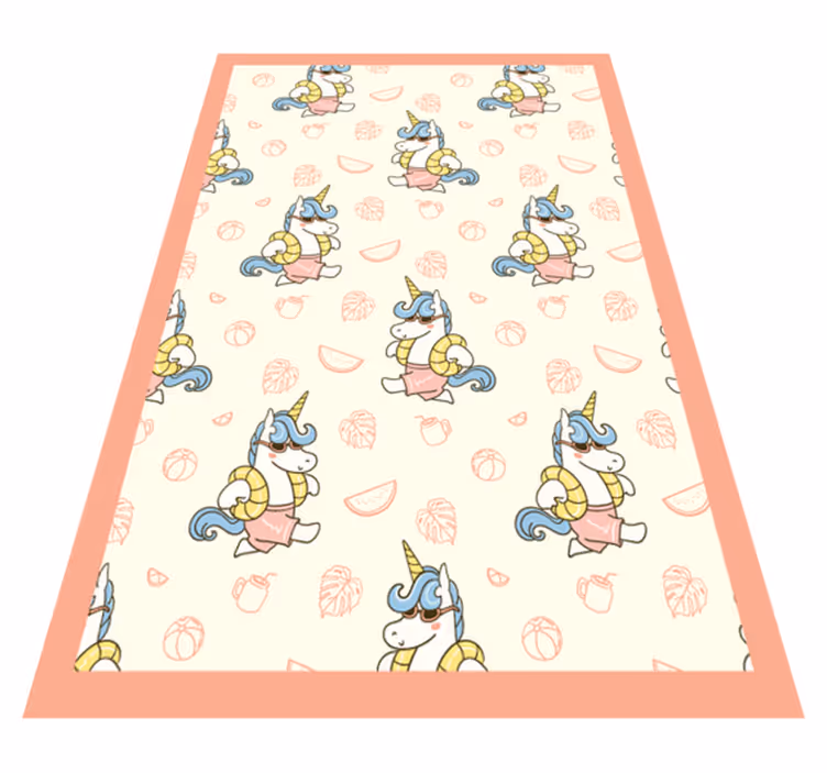 Tappeto vinile per bambini fantasia unicorno - TenStickers