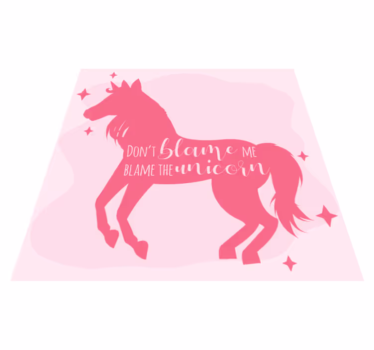 Tappeto vinile per bambini incolpare l'unicorno - TenStickers