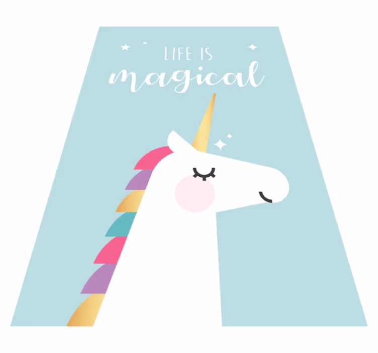 Tappeto vinile per bambini frase magica dell'unicorno - TenStickers