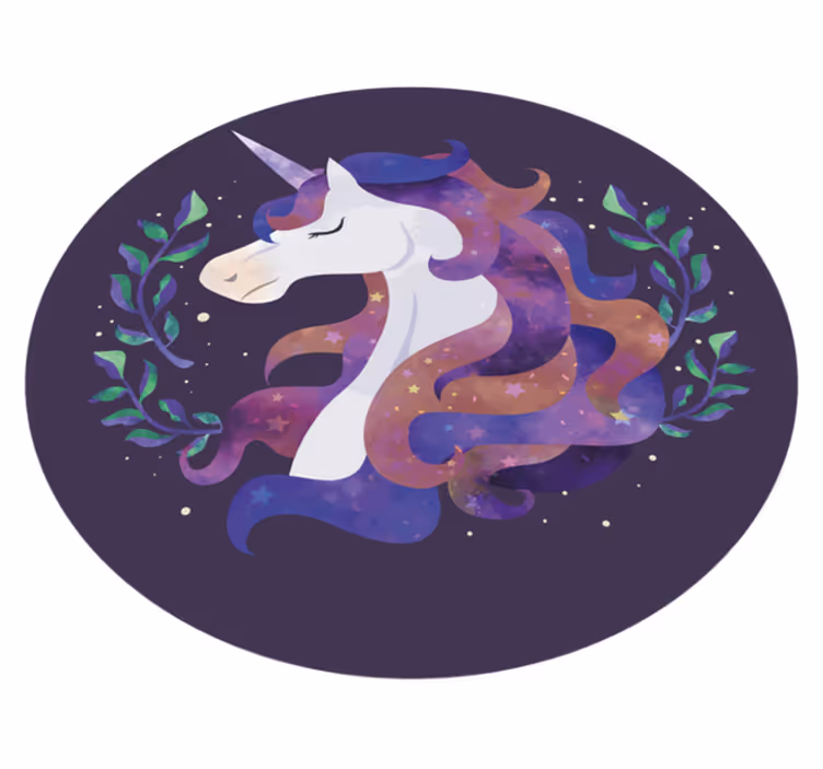 Tappeto vinile per bambini unicorno mistico - TenStickers