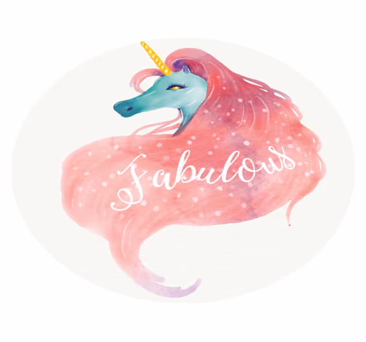 Tappeto vinile bebé favoloso unicorno - TenStickers