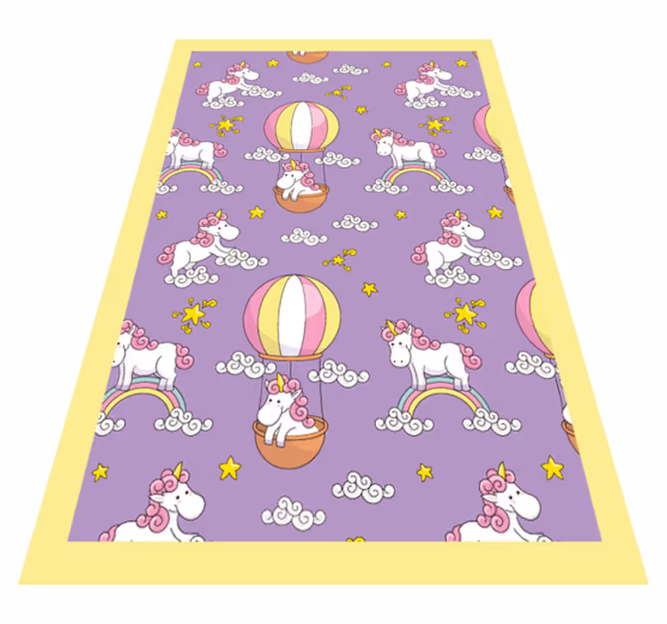 Tappeto vinile per bambini motivo unicorno giocoso - TenStickers
