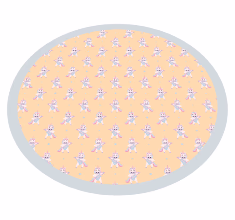 Tappeto vinile bebé tondo di coniglietto - TenStickers