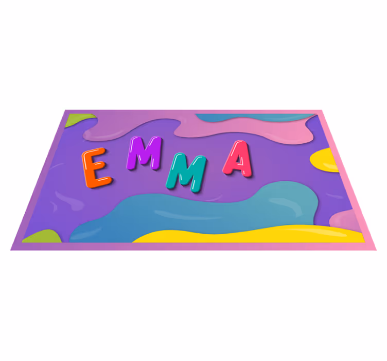 Tappeto vinile con nome nome personalizzato - TenStickers