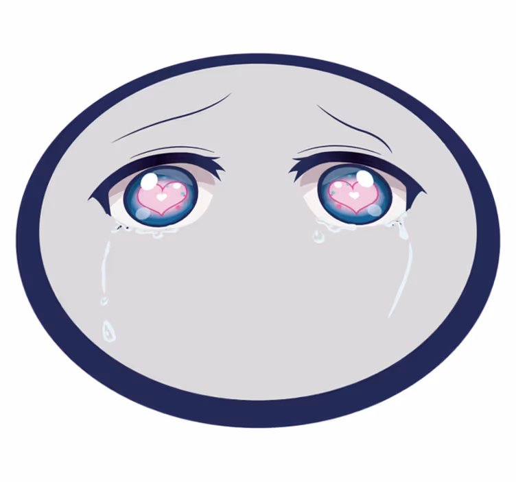 Tappeto vinile per bambini faccia da anime che piange - TenStickers