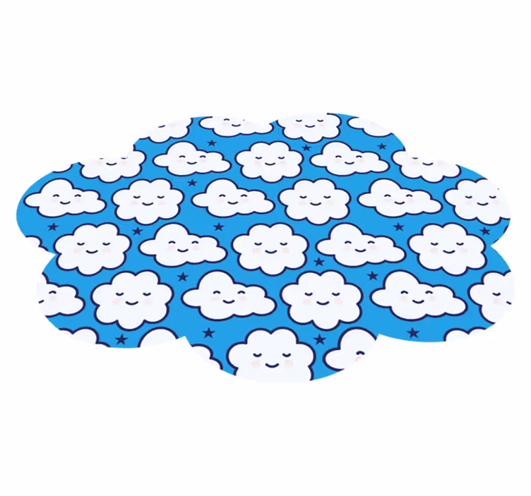 Tappeto vinile bebé paesaggio da sogno nuvoloso - TenStickers