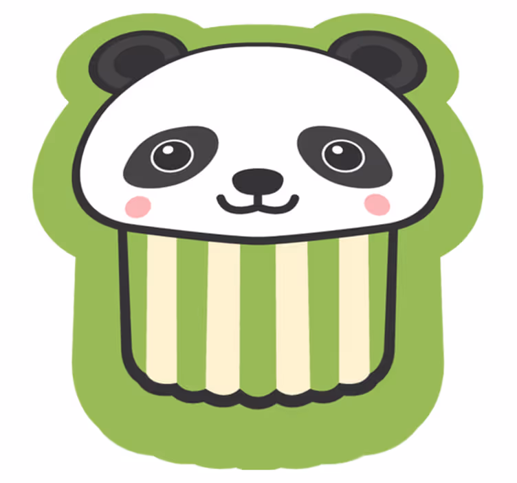 Tappeto vinile bebé disegno del cucciolo di panda - TenStickers