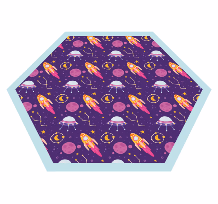 Tappeto vinile per bambini parco giochi a tema spaziale - TenStickers