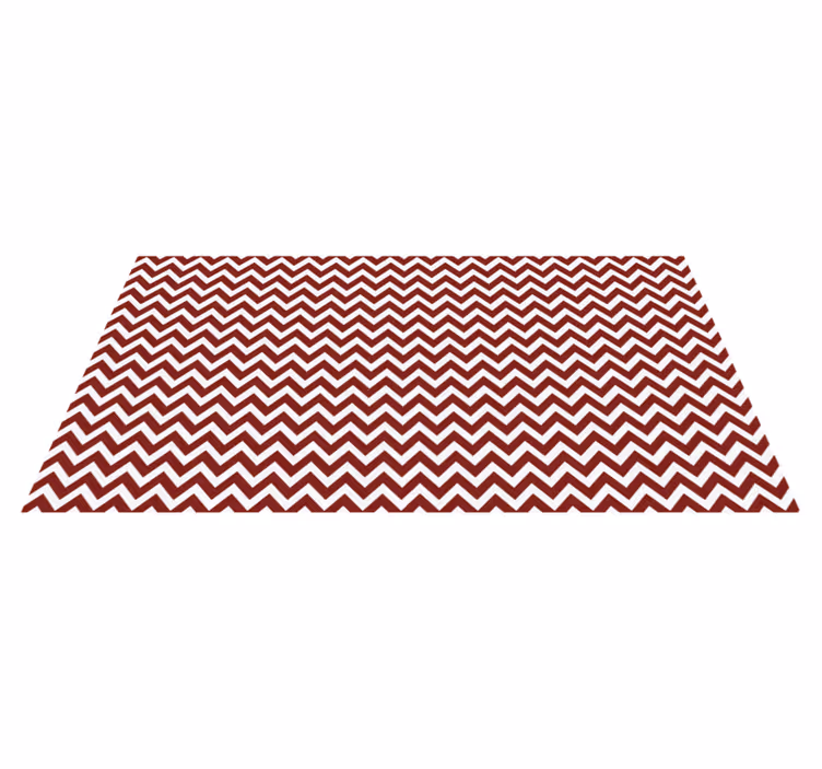Tappeto vinile geometrico stile chevron rosso - TenStickers
