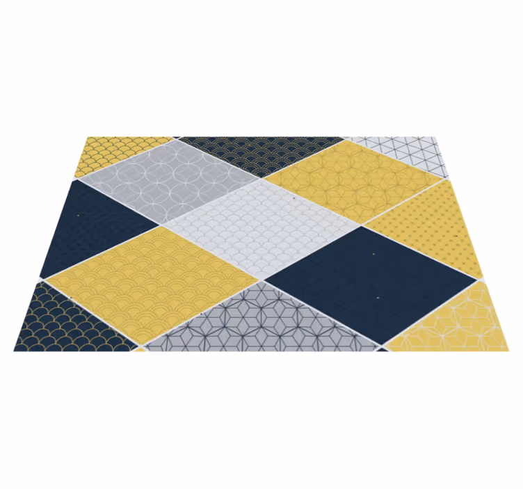 Tappeto vinile geometrico miscela di mosaico geometrico - TenStickers