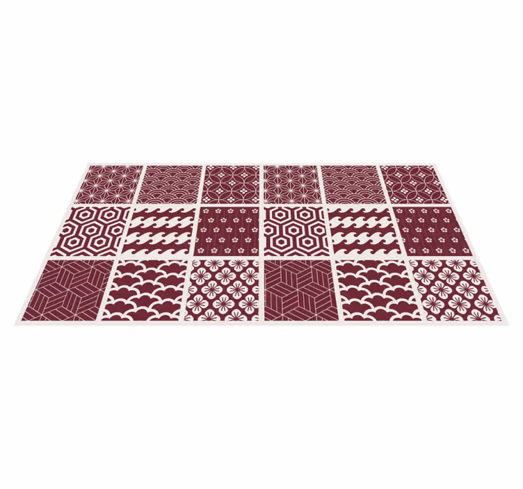Tappeto vinile mosaico piastrelle a motivi geometrici - TenStickers