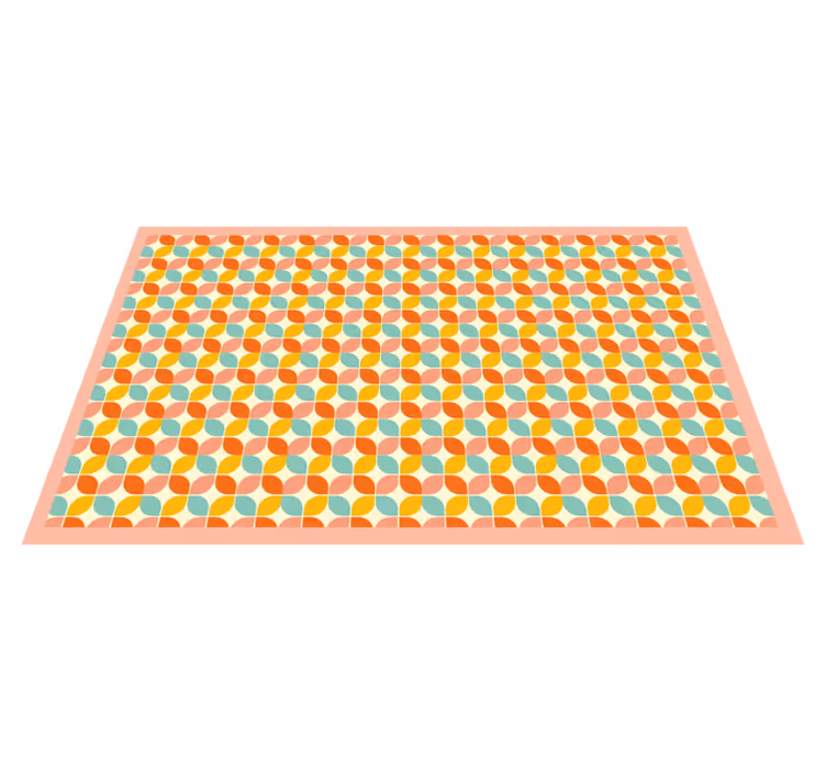 Tappeto vinile geometrico esagoni geometrici - TenStickers