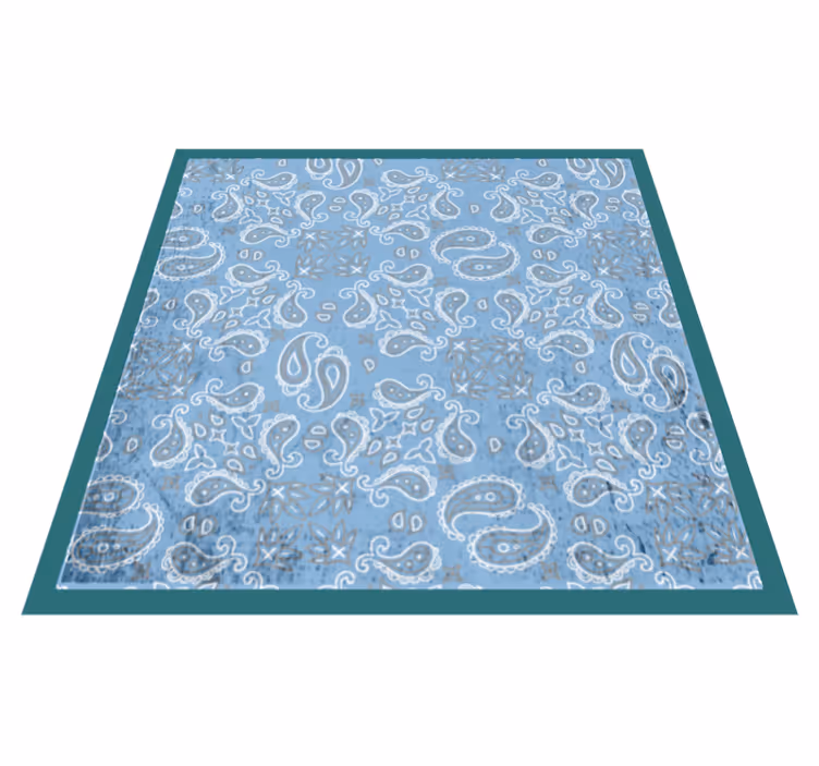 Tappeto vinile piastrelle motivo a piastrelle paisley - TenStickers