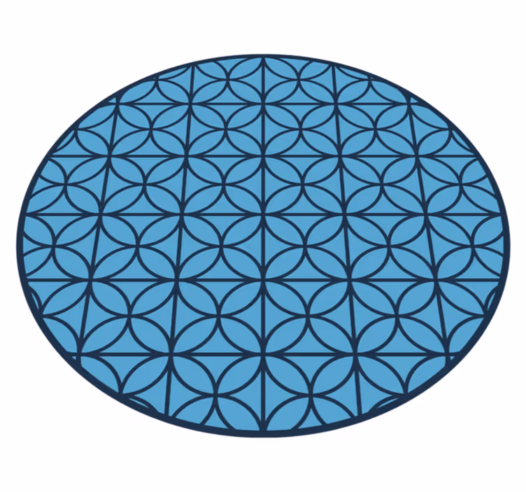 Tappeto vinile geometrico geometrico circolare - TenStickers