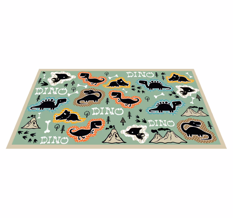 Tappeto vinile per bambini parco giochi per dinosauri - TenStickers